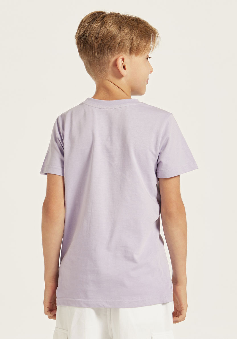 Juniors Printed Crew Neck T-shirt-T Shirts-image-3