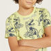 Juniors Dinosaur Print Crew Neck T-shirt-T Shirts-thumbnailMobile-2