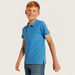 Juniors Embroidered Polo T-shirt with Short Sleeves-T Shirts-thumbnail-0