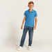 Juniors Embroidered Polo T-shirt with Short Sleeves-T Shirts-thumbnail-1