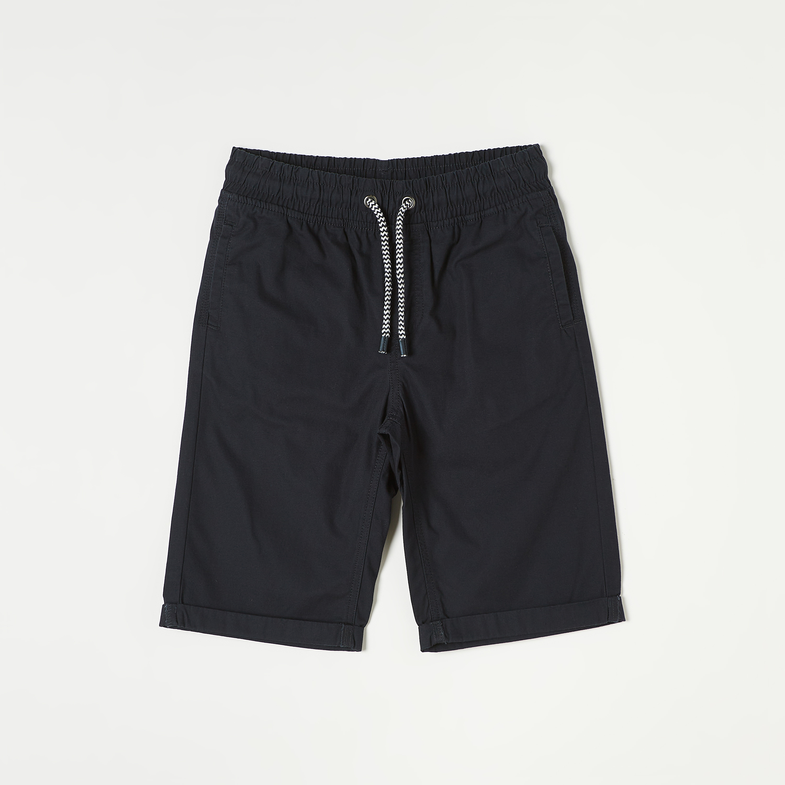 Juniors Solid Shorts with Drawstring Closure and Pockets-boys-clothing-bottoms-shorts-image-1