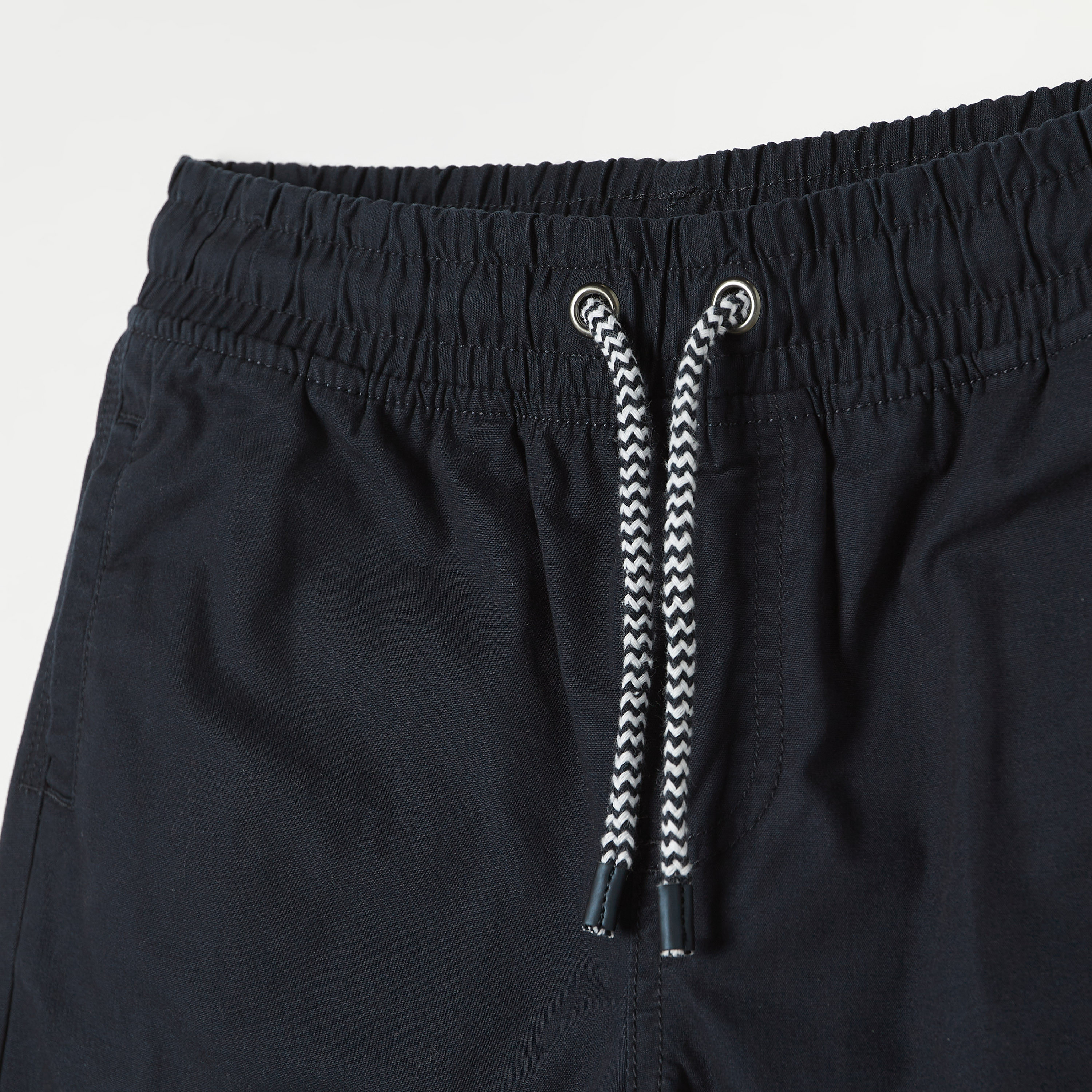 Juniors Solid Shorts with Drawstring Closure and Pockets-boys-clothing-bottoms-shorts-image-2