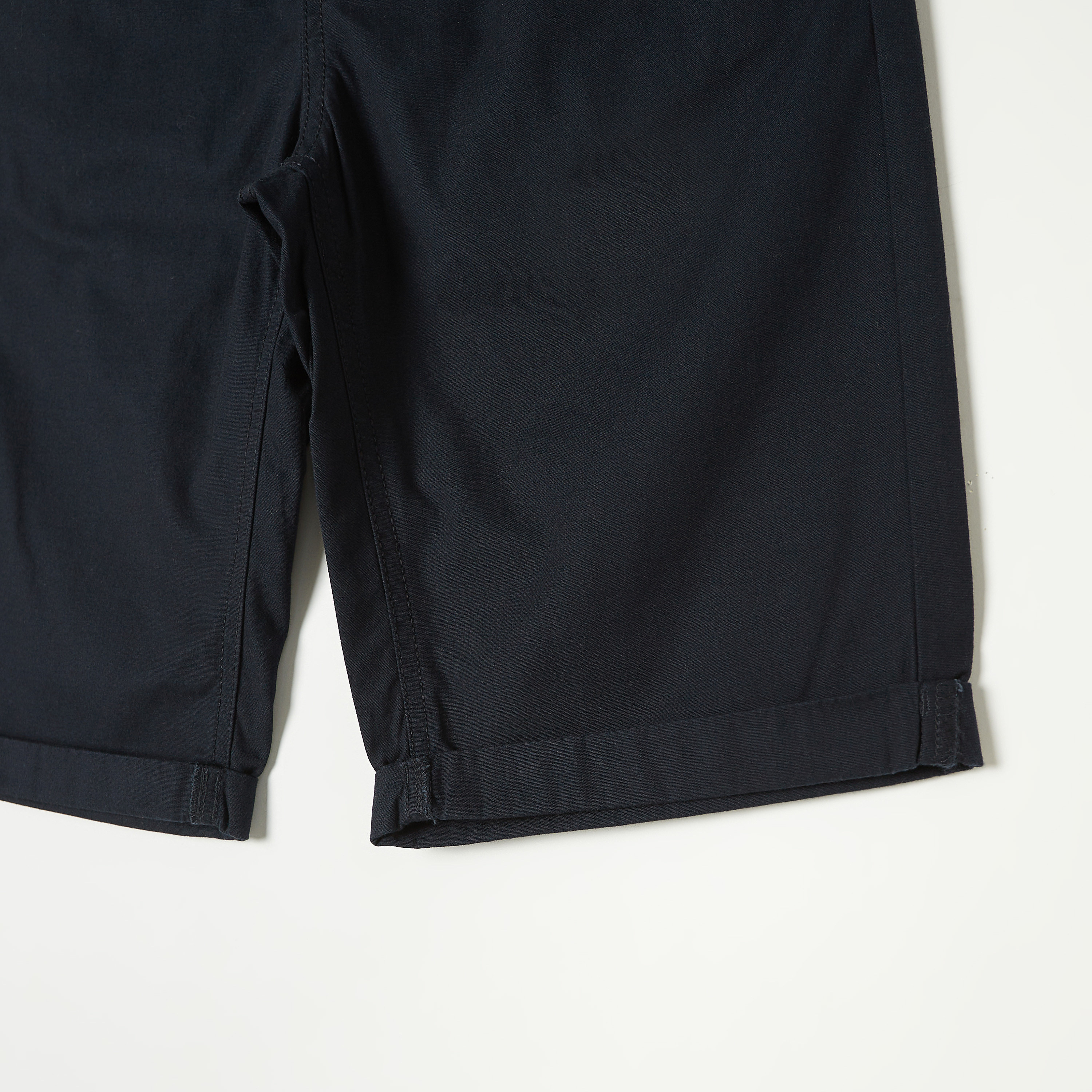 Juniors Solid Shorts with Drawstring Closure and Pockets-boys-clothing-bottoms-shorts-image-3