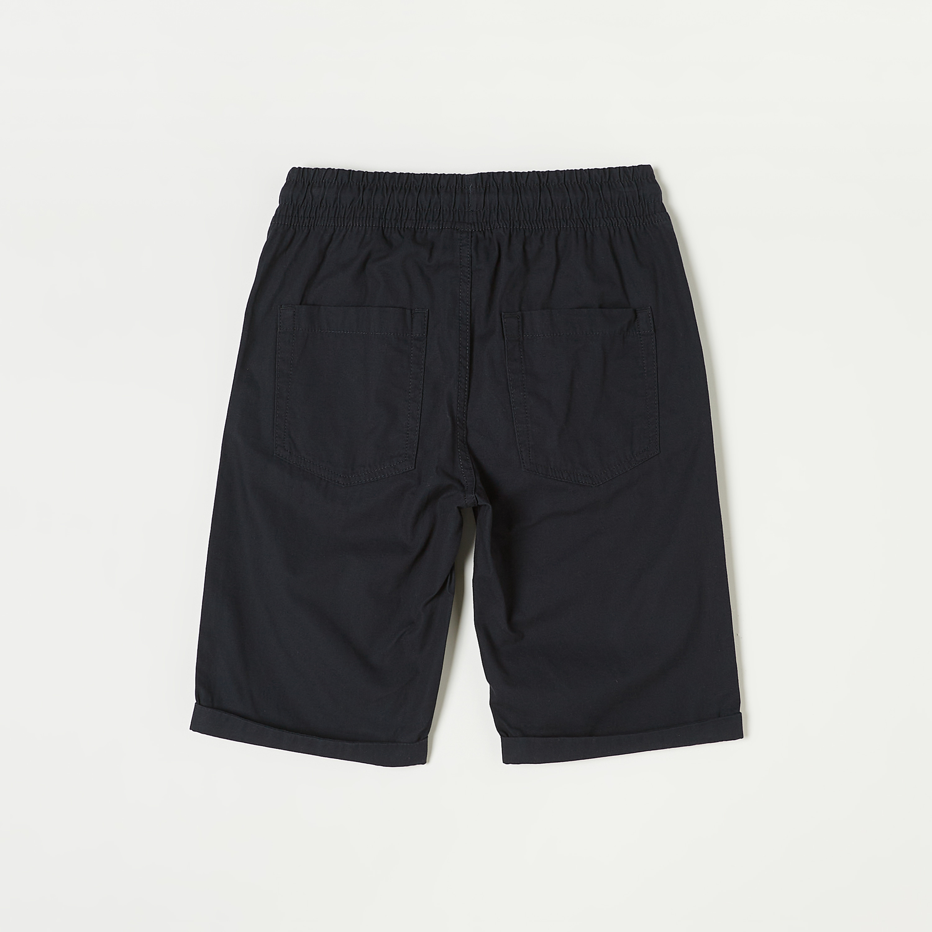 Juniors Solid Shorts with Drawstring Closure and Pockets-boys-clothing-bottoms-shorts-image-4