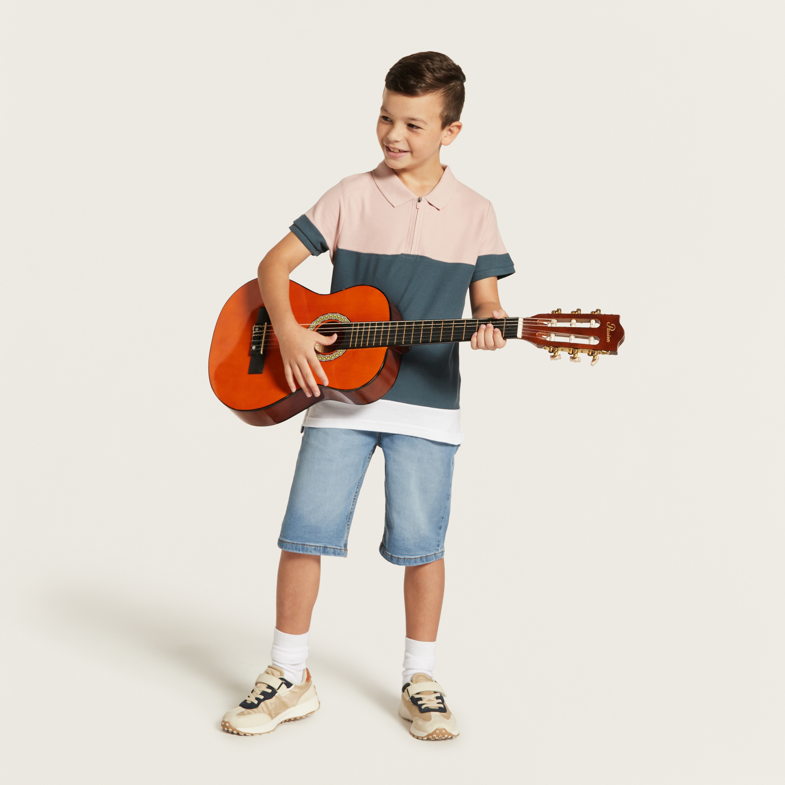 Juniors Solid Denim Shorts with Drawstring Closure and Pockets-boys-clothing-bottoms-shorts-image-1