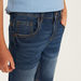 Juniors Solid Denim Shorts with Button Closure and Pockets-Shorts-thumbnail-2