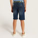 Juniors Solid Denim Shorts with Button Closure and Pockets-Shorts-thumbnail-3