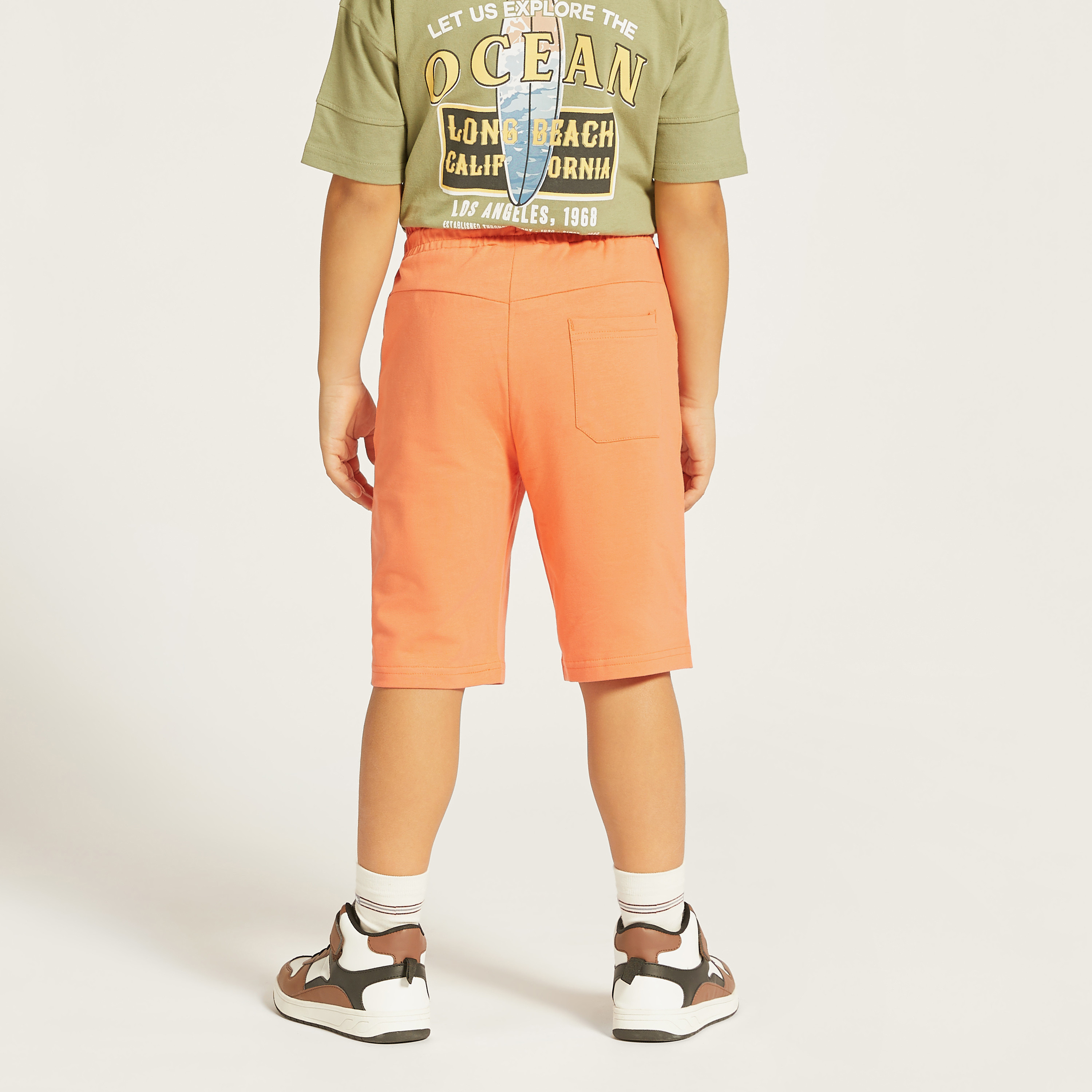 Juniors Solid Shorts with Drawstring Closure-boys-clothing-bottoms-shorts-image-4