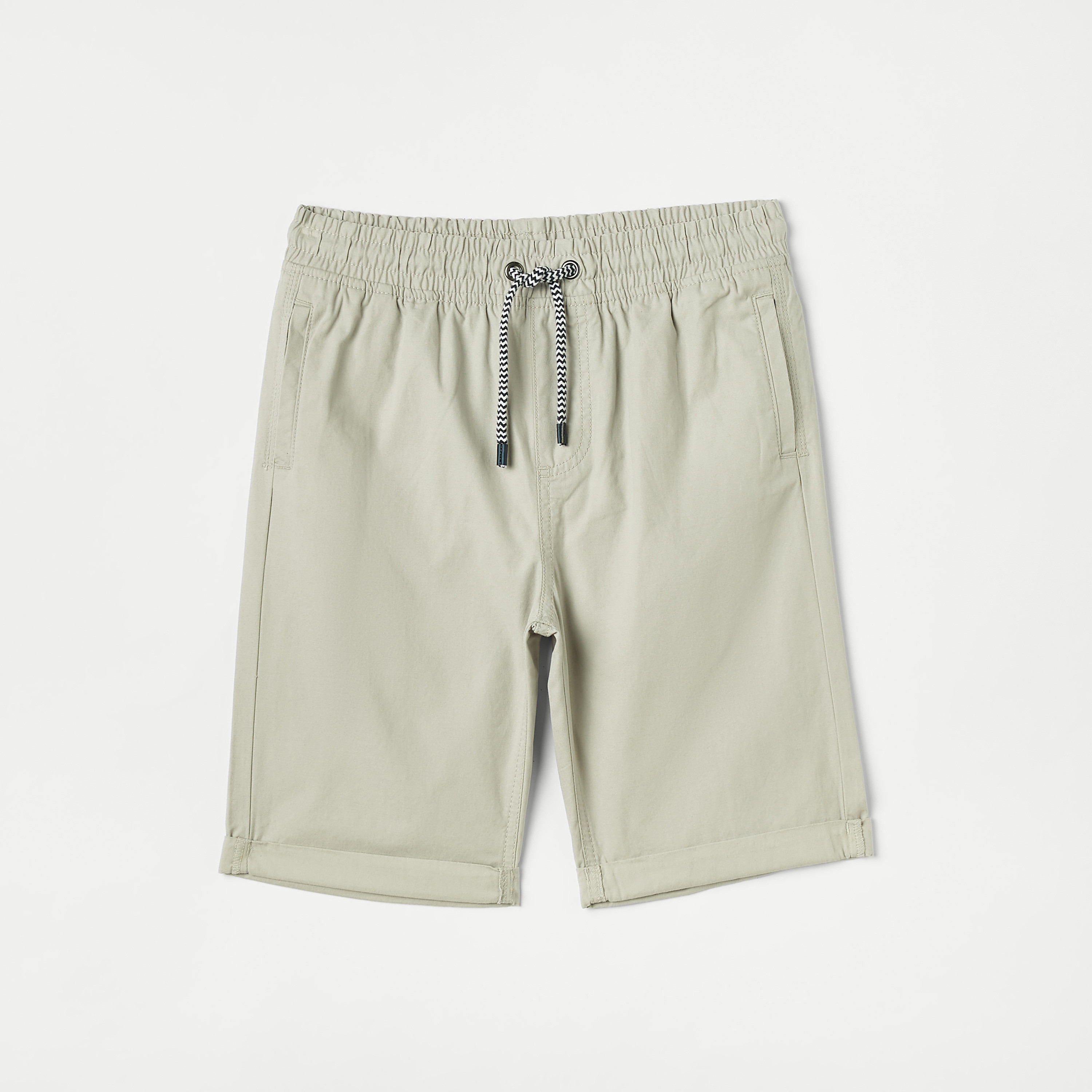 Juniors Solid Shorts with Drawstring Closure-boys-clothing-bottoms-shorts-image-1
