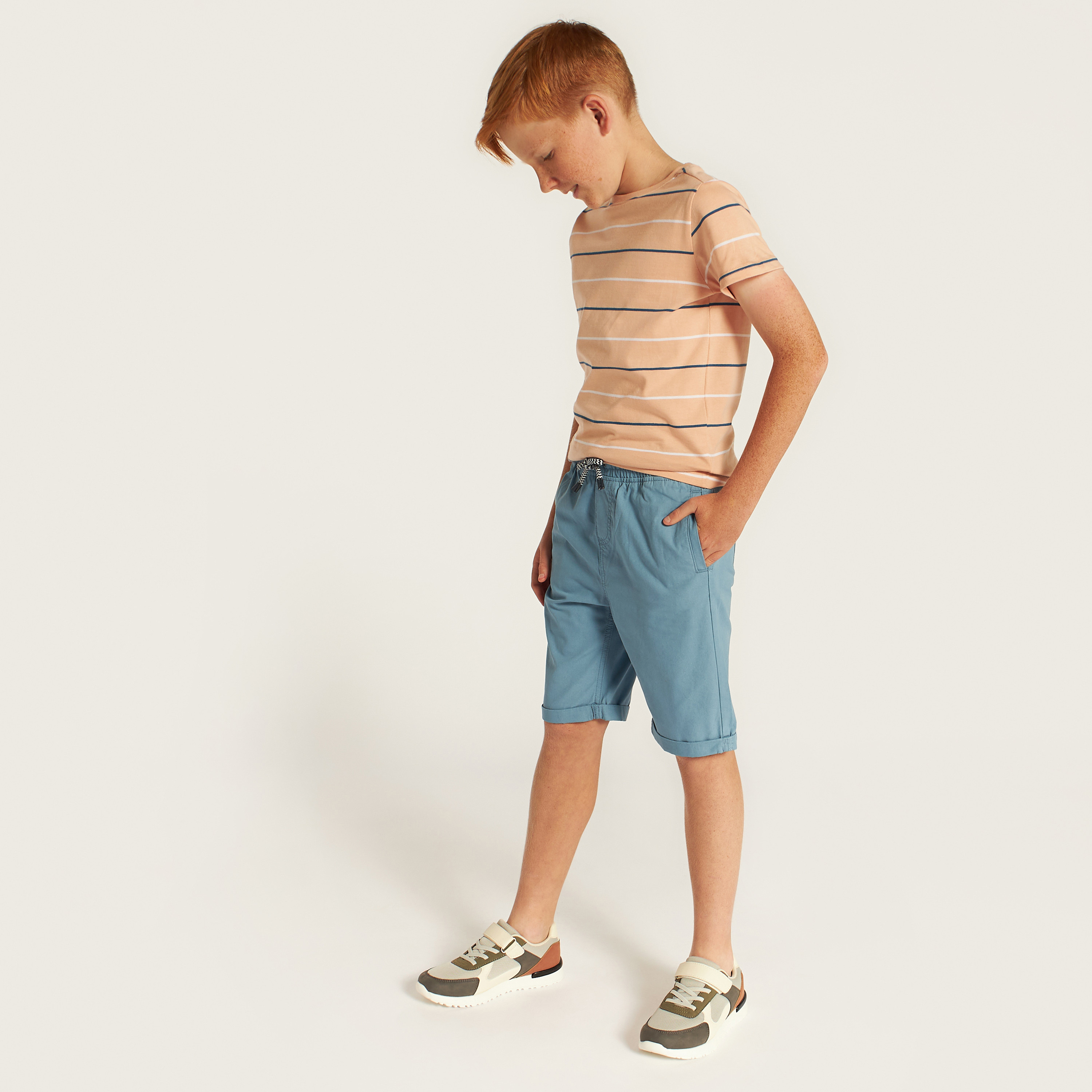شورت سادة برباط إغلاق من جونيورز-boys-clothing-bottoms-shorts-image-3