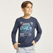 Juniors Gamer Print Sweatshirt with Crew Neck and Long Sleeves-Sweatshirts-thumbnailMobile-0
