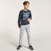 Juniors Gamer Print Sweatshirt with Crew Neck and Long Sleeves-Sweatshirts-thumbnail-1