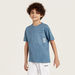 Juniors Slogan Print T-shirt with Short Sleeves and Pocket Detail-T Shirts-thumbnailMobile-2