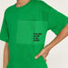 Juniors Slogan Print T-shirt with Short Sleeves and Pocket Detail-T Shirts-thumbnail-1