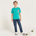 Juniors Graphic Print T-shirt with Short Sleeves and Crew Neck-T Shirts-thumbnailMobile-1