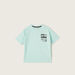 Juniors Printed Crew Neck T-shirt with Short Sleeves-T Shirts-thumbnail-0