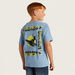 Juniors Surfer Print Crew Neck T-shirt with Short Sleeves-T Shirts-thumbnail-0