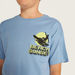 Juniors Surfer Print Crew Neck T-shirt with Short Sleeves-T Shirts-thumbnailMobile-2