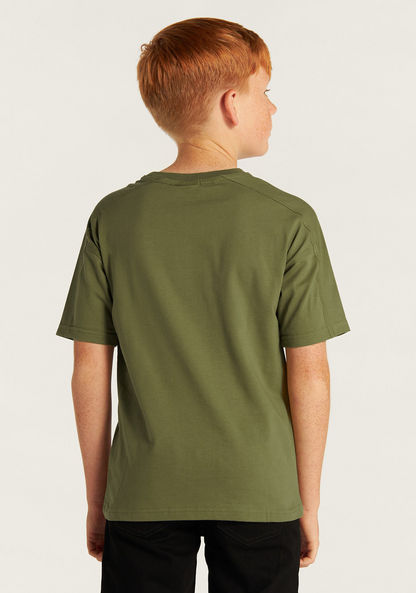Juniors Graphic Print Crew Neck T-shirt-T Shirts-image-3