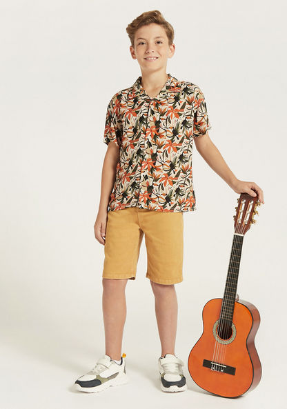 Juniors All-Over Printed Shirt with Short Sleeves-Shirts-image-1