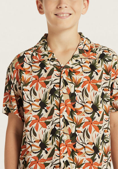 Juniors All-Over Printed Shirt with Short Sleeves-Shirts-image-2