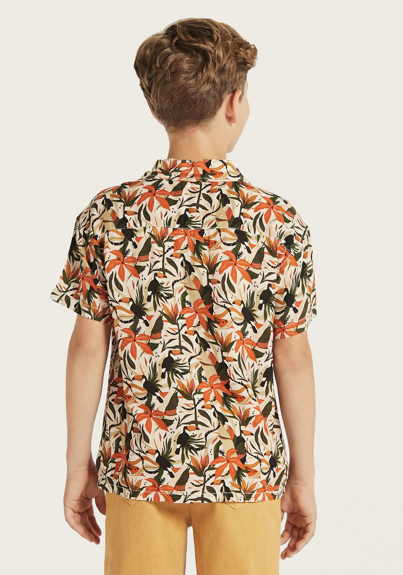 Juniors All-Over Printed Shirt with Short Sleeves-Shirts-image-3