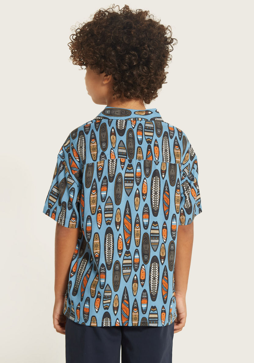 Juniors All-Over Print Shirt with Short Sleeves-Shirts-image-2