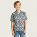 Juniors All-Over Geometric Print Shirt with Camp Collar-Shirts-thumbnail-0