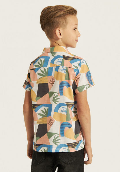 Juniors All-Over Print Shirt with Short Sleeves-Shirts-image-3