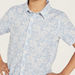 Juniors All-Over Floral Print Shirt with Short Sleeves-Shirts-thumbnailMobile-2