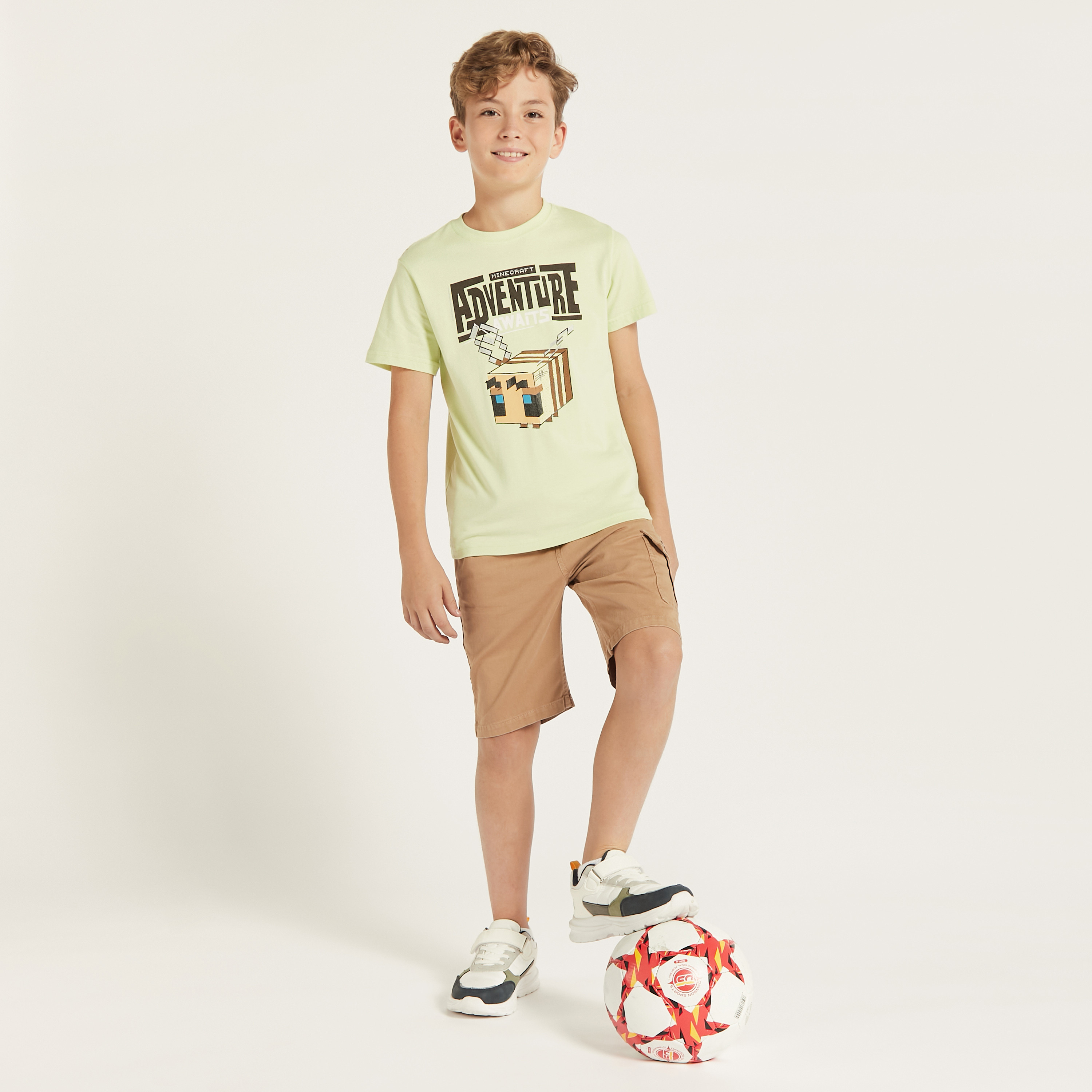 Juniors Solid Shorts with Flap Pockets and Drawstring Closure-boys-clothing-bottoms-shorts-image-1
