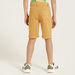 Juniors Solid Shorts with Button Closure-Shorts-thumbnail-3