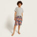 Juniors Printed Swim Shorts with Drawstring Closure-Swimwear-thumbnailMobile-0
