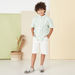 Juniors All-Over Striped Shirt with Collar and Short Sleeves-Shirts-thumbnail-1