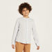 Juniors Textured Shirt with Mandarin Collar and Long Sleeves-Shirts-thumbnailMobile-0