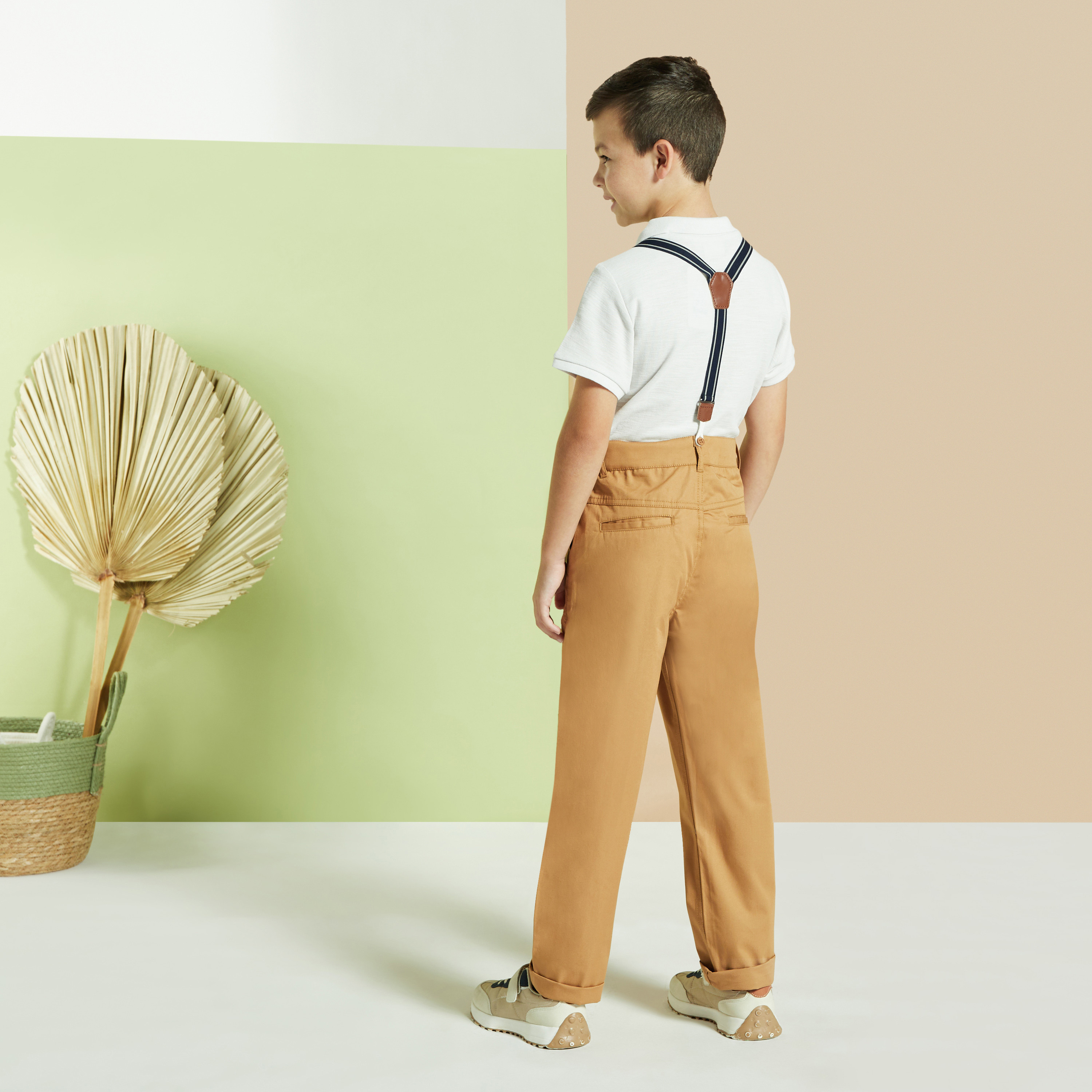 Juniors Solid Pants with Button Closure and Pockets-boys-clothing-bottoms-trousers-image-4