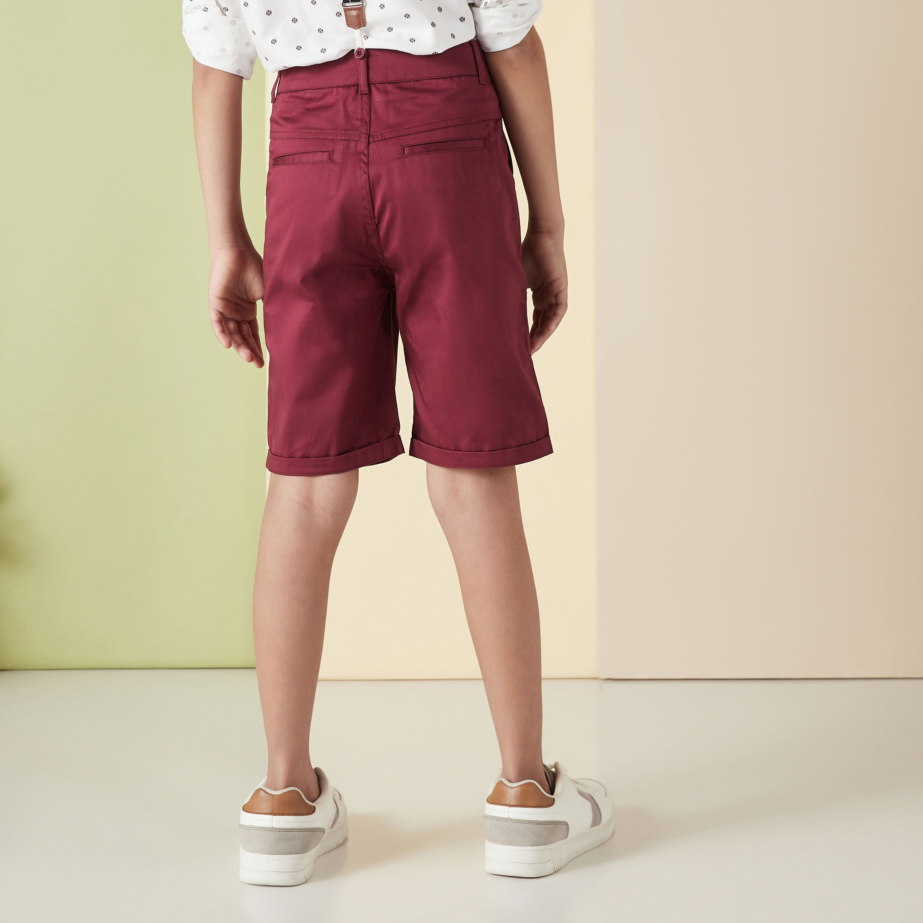 Solid Shorts with Suspenders and Pockets-boys-clothing-bottoms-shorts-image-4