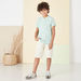 Juniors Solid T-shirt and Printed Shorts Set-Clothes Sets-thumbnail-0