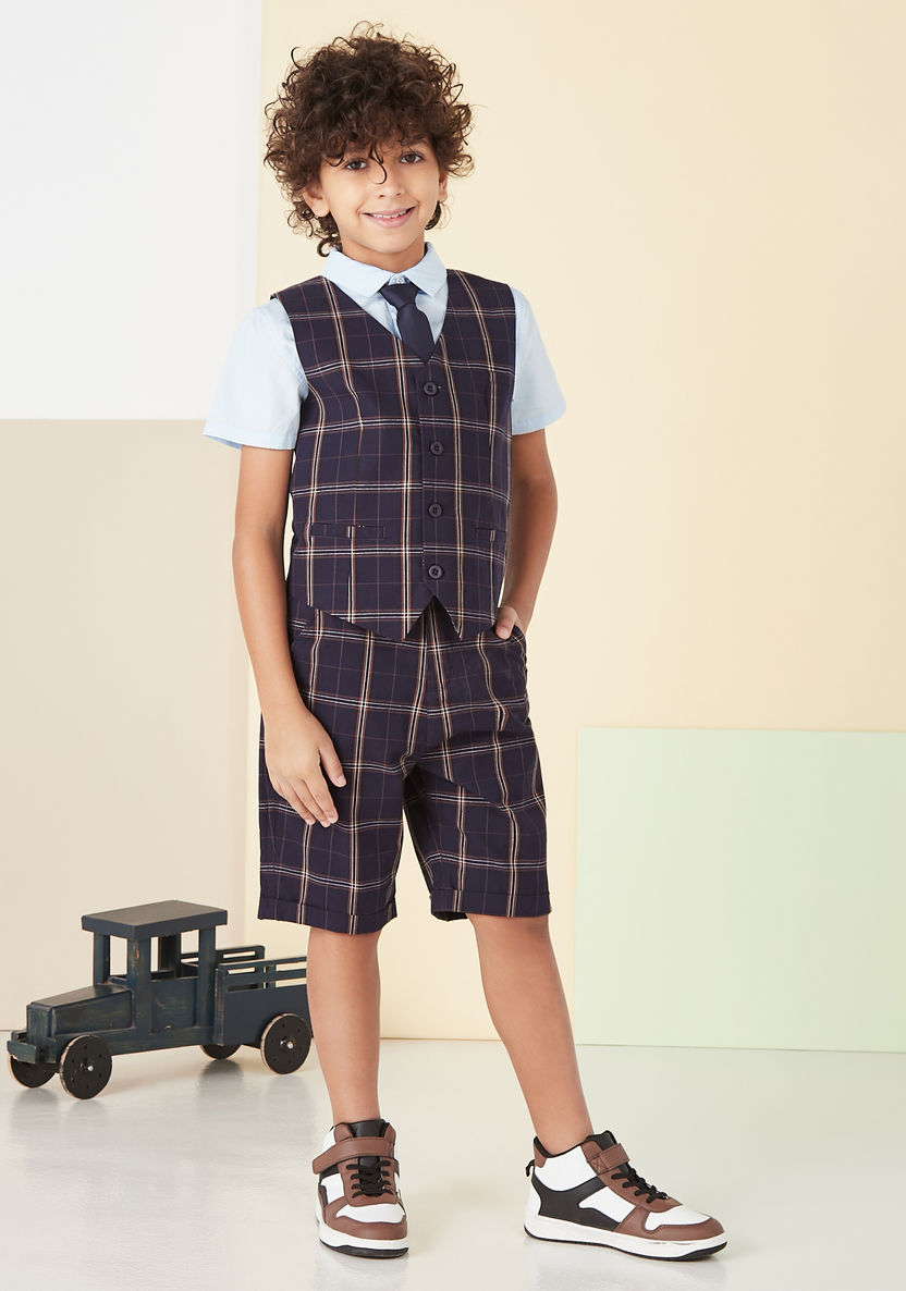 Juniors Checked 4-Piece Clothing Set-Clothes Sets-image-0