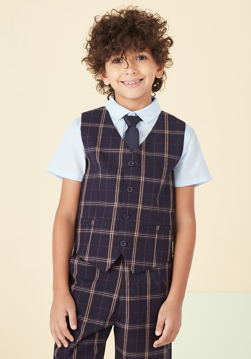 Juniors Checked 4-Piece Clothing Set-Clothes Sets-image-1