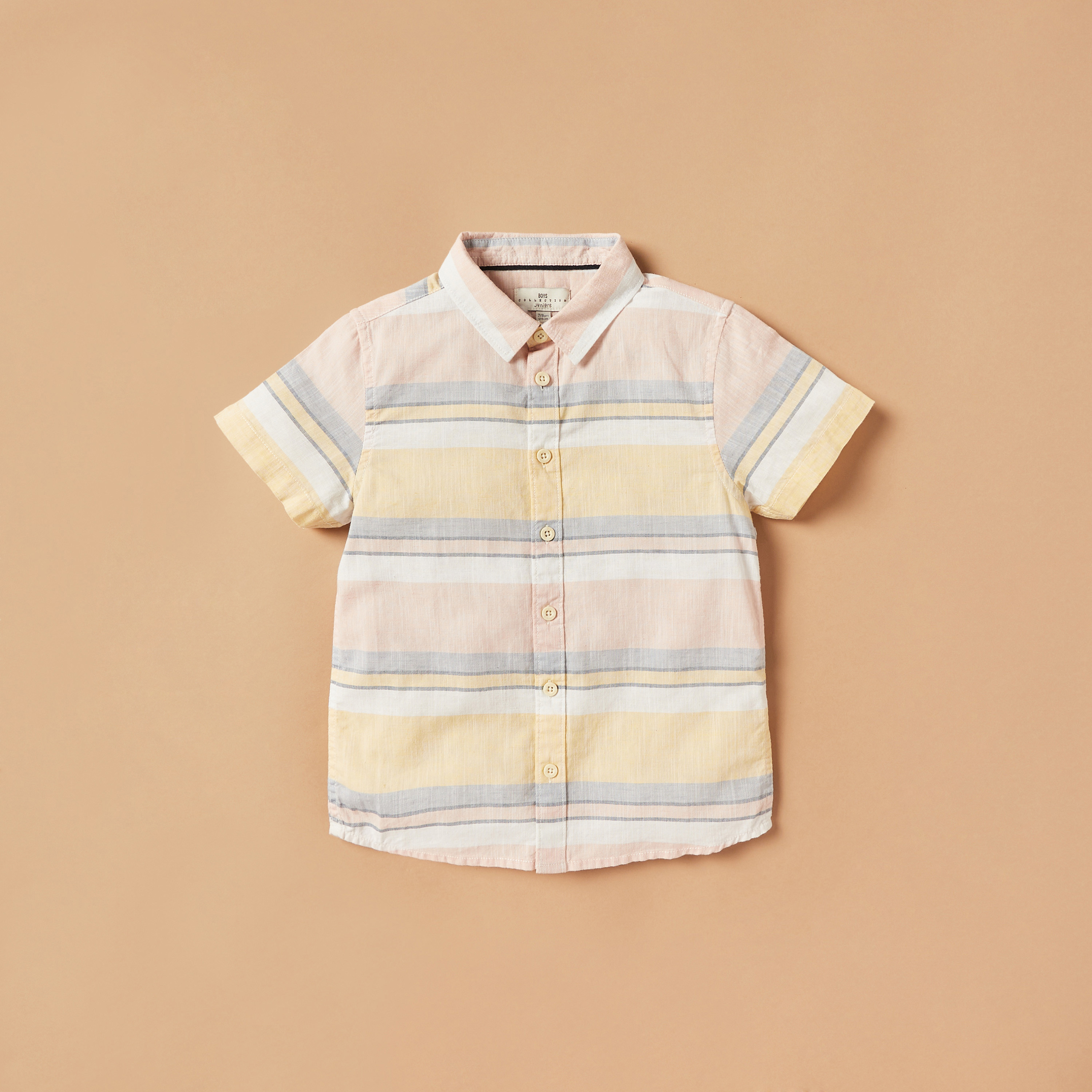 Juniors Striped Shirt with Shorts and Suspenders-boys-clothing-setsandcoords-image-2
