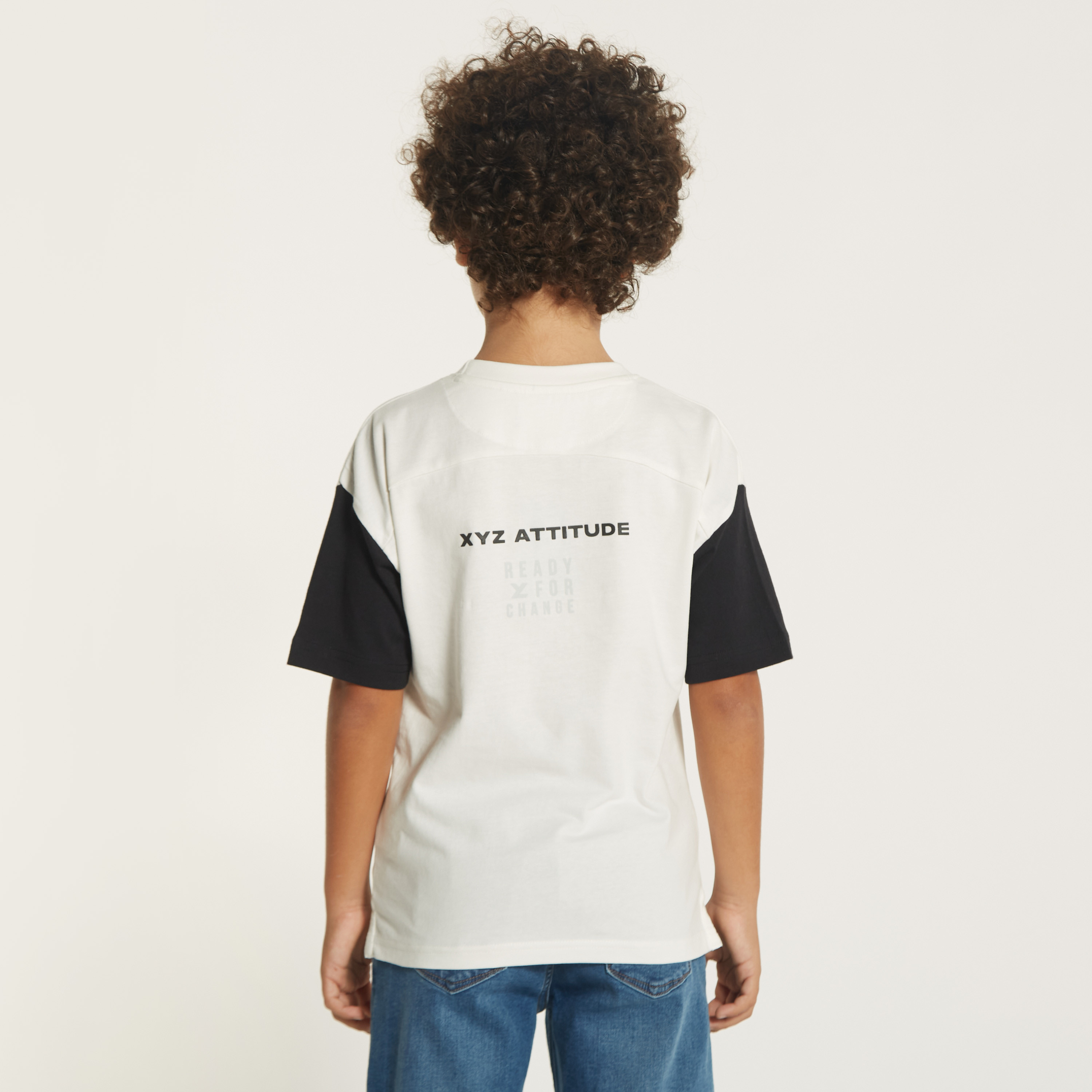 XYZ Colourblock Crew Neck T-shirt with Short Sleeves-sports-boys-clothing-tops-image-4