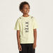 XYZ Logo Print Crew Neck T-shirt with Short Sleeves-Tops-thumbnailMobile-0