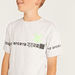 XYZ Typographic Print Crew Neck T-shirt with Short Sleeves-Tops-thumbnail-2