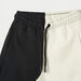 XYZ Colourblock Shorts with Drawstring Closure and Pockets-Bottoms-thumbnailMobile-2