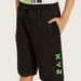 XYZ Logo Print Shorts with Drawstring Closure and Pockets-Shorts-thumbnailMobile-2