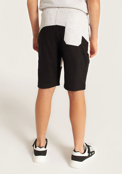 XYZ Colorblock Shorts with Drawstring Closure and Pockets-Bottoms-image-3