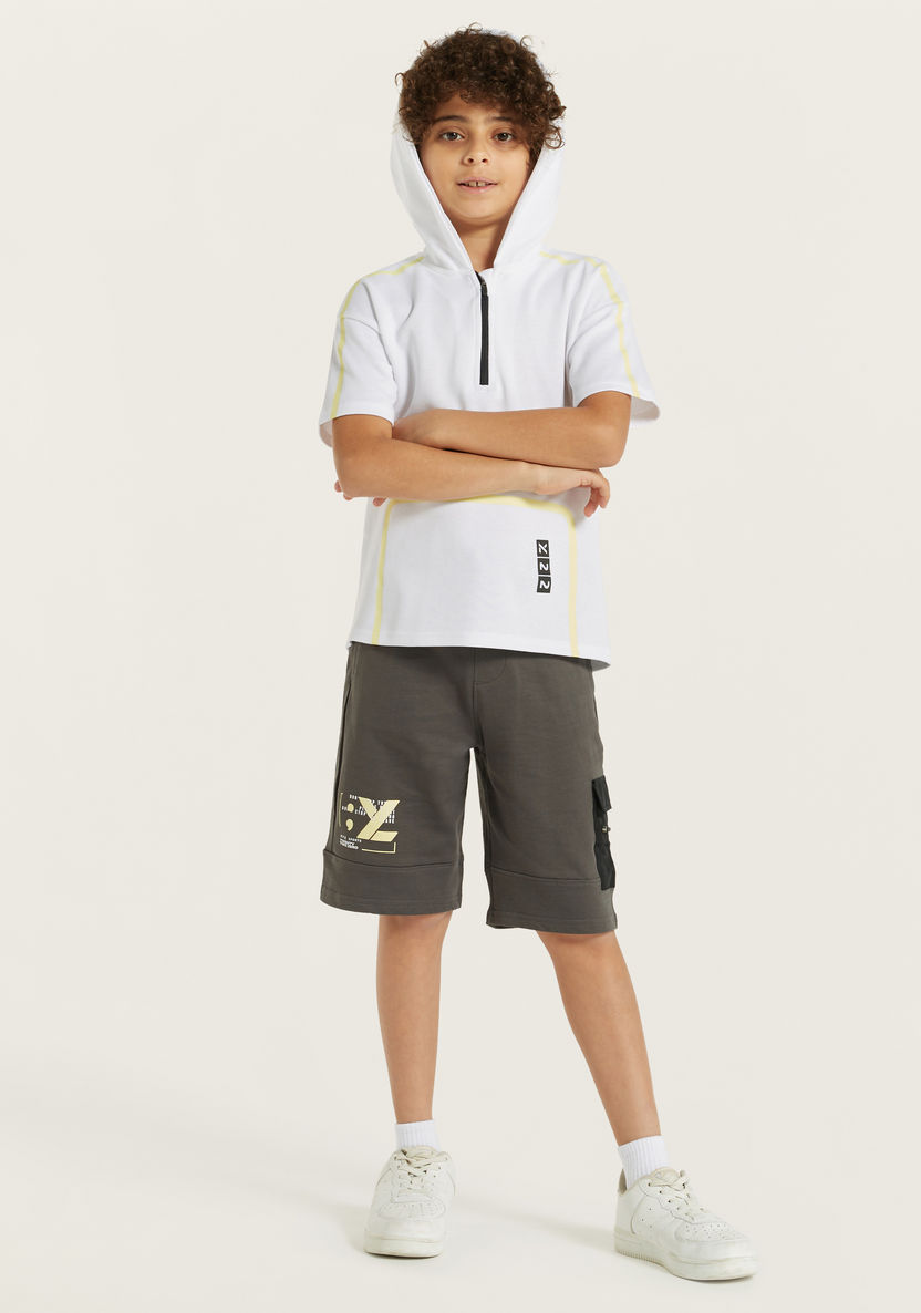 XYZ Hooded T-shirt and Shorts Set-Sets-image-0