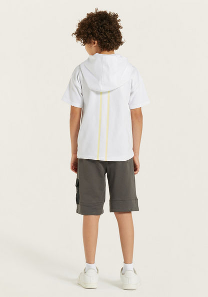 XYZ Hooded T-shirt and Shorts Set-Sets-image-4