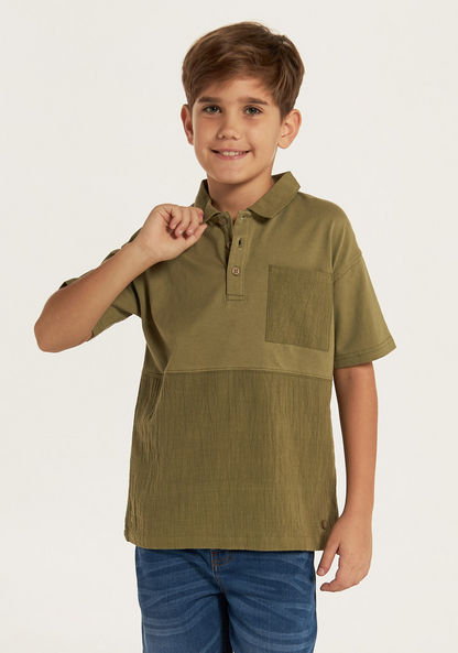 Eligo Solid Polo T-shirt with Pocket and Short Sleeves-T Shirts-image-0